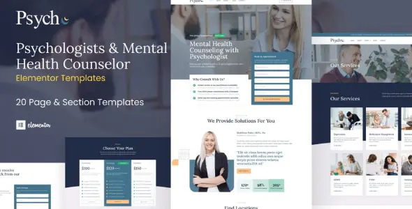 Psych – Mental Health Counselor Elementor Template Kit